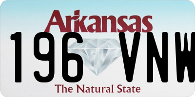 AR license plate 196VNW