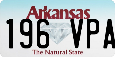 AR license plate 196VPA