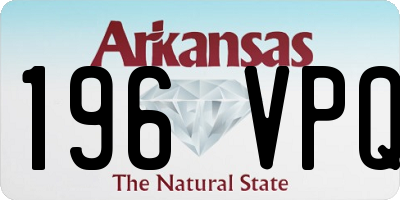 AR license plate 196VPQ