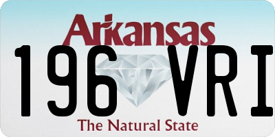 AR license plate 196VRI