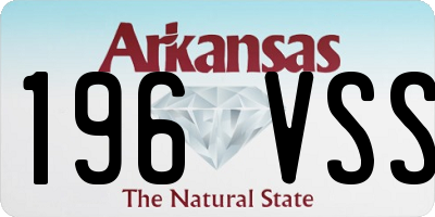 AR license plate 196VSS