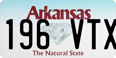 AR license plate 196VTX