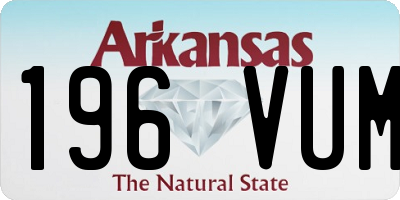 AR license plate 196VUM