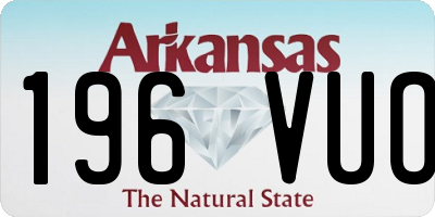 AR license plate 196VUO