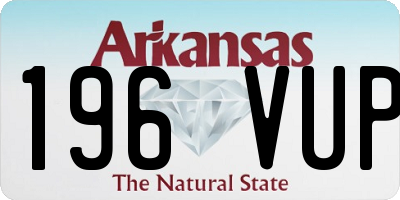 AR license plate 196VUP