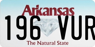 AR license plate 196VUR