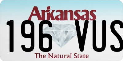 AR license plate 196VUS