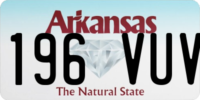 AR license plate 196VUV