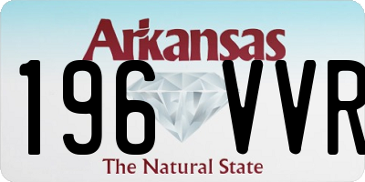 AR license plate 196VVR