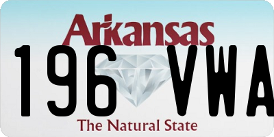 AR license plate 196VWA
