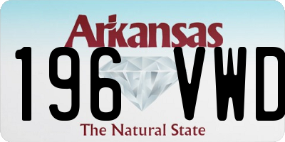 AR license plate 196VWD
