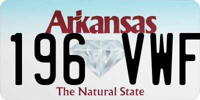 AR license plate 196VWF