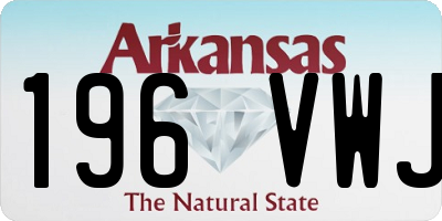 AR license plate 196VWJ