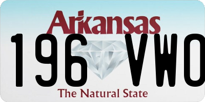 AR license plate 196VWO