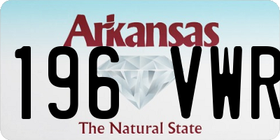 AR license plate 196VWR