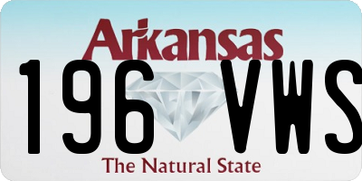 AR license plate 196VWS