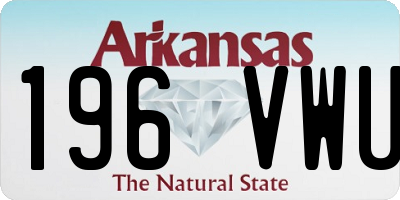 AR license plate 196VWU