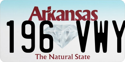 AR license plate 196VWY