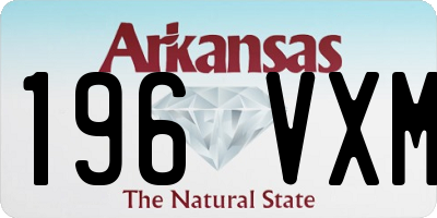 AR license plate 196VXM