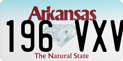 AR license plate 196VXV