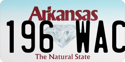 AR license plate 196WAC