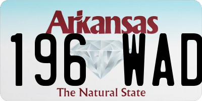 AR license plate 196WAD