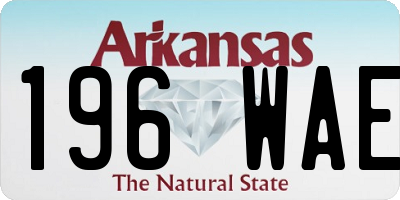 AR license plate 196WAE