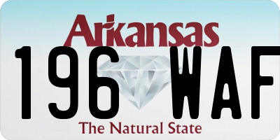 AR license plate 196WAF