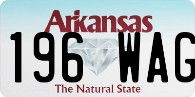 AR license plate 196WAG