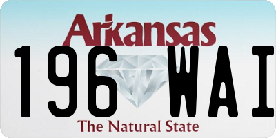 AR license plate 196WAI