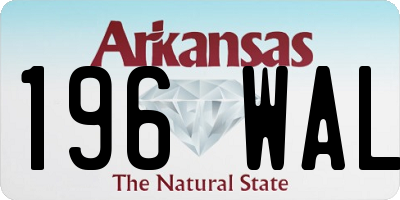AR license plate 196WAL