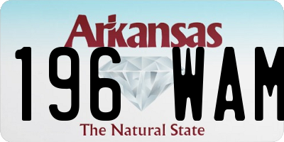 AR license plate 196WAM