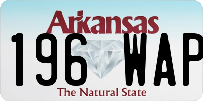AR license plate 196WAP