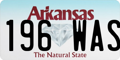 AR license plate 196WAS