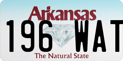 AR license plate 196WAT