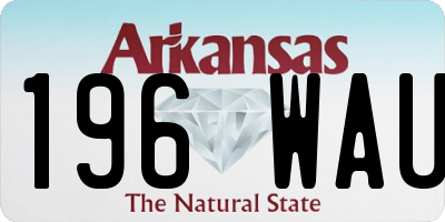 AR license plate 196WAU