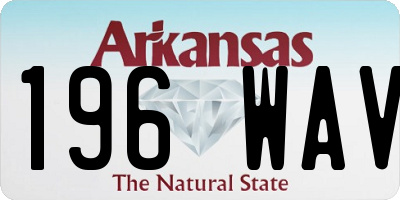 AR license plate 196WAV