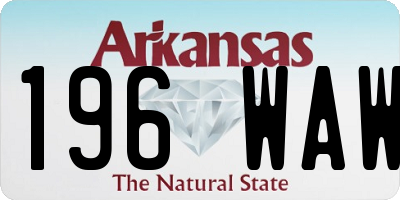 AR license plate 196WAW