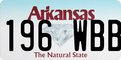 AR license plate 196WBB