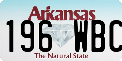 AR license plate 196WBC