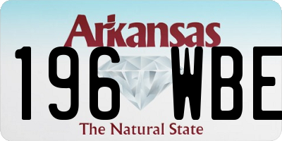AR license plate 196WBE