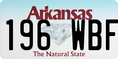 AR license plate 196WBF