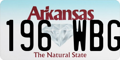 AR license plate 196WBG