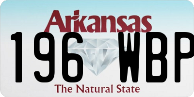AR license plate 196WBP