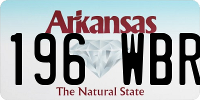 AR license plate 196WBR