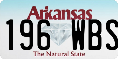 AR license plate 196WBS