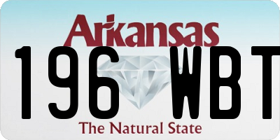 AR license plate 196WBT