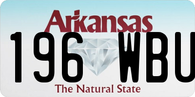 AR license plate 196WBU