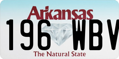 AR license plate 196WBV
