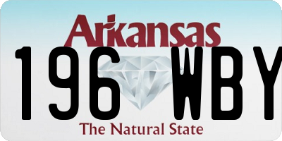 AR license plate 196WBY